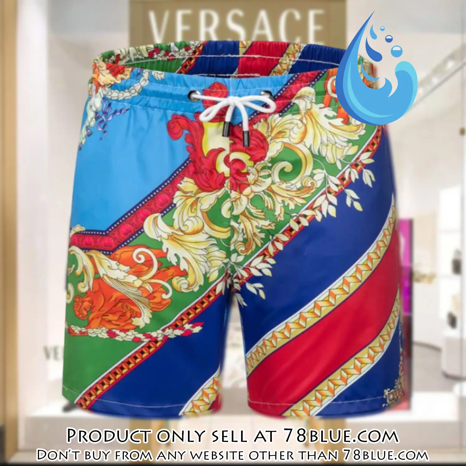 Versace hot new 3d luxury all over print shorts pants for men 78b0708200